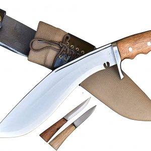 Gurkha Kukri Authentic 10″ blade Iraqi Panawal Angkhola Gripper Handle Synthetic leather Case Handmade in Nepal by GK&CO. Kukri House : Kitchen & Dining