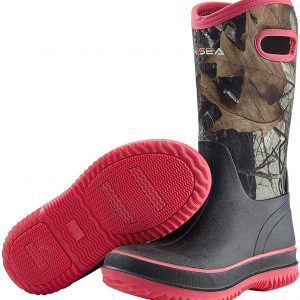 | Hisea Rain Boots for Women Mid Calf Muck Rubber Boots Waterproof Neoprene Insulated Barn Boots for Mud Working Gardening | Rain Footwear