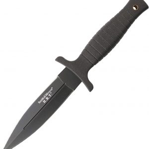 Smith & Wesson SWHRT9B 9in High Carbon S.S. Fixed Blade Knife with 4.7in Dual Edge Blade and TPE Handle for Outdoor, Tactical, Survival and EDC, Multi  Tools & Home Improvement