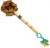 Natural Cacho Seed Pod Shell Nut Shaker Bamboo Wooden Handle Stick Rattle Maraca – Handmade Percussion Gifts Peruvian Musical Instrument  Musical Instruments