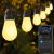 Govee 48ft Patio Lights with Bluetooth App Control, IP65 Waterproof Shatterproof Outdoor String Lights with 15 Dimmable Warm White LED Bulbs, Decorative Outdoor Lights for Garden, Backyard, Party – –