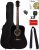 Fender FA-115 Dreadnought Acoustic Guitar – Black Bundle with Gig Bag, Tuner, Strings, Strap, and Picks  Musical Instruments