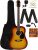 Fender Squier Dreadnought Acoustic Guitar – Sunburst Learn-to-Play Bundle with Gig Bag, Tuner, Strap, Strings, Picks, String Winder, Fender Play, and Austin Bazaar Instructional DVD  Musical Instruments