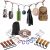 Campsite Storage Strap Camping Accessories, Outdoor Equipment Ten Lanyard Travel Clothesline Camping Essentials with 16 Buckle & 6 Clothespins for Camper Family RV Trailer Travel Tent Hanging Gear  Sports & Outdoors