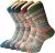 Loritta 5 Pairs Womens Wool Socks Thick Knit Vintage Winter Warm Cozy Crew Socks Gifts (Multicolor 01c)  Sports & Outdoors