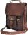 11″ small Leather messenger bag shoulder bag cross body vintage messenger bag for women & men satchel man purse compatible with Ipad and tablet: Clothing