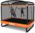 GYMAX 6FT Kids Trampoline with Swing, ASTM Approved Rectangle Recreational Trampoline with Enclosure Safety Net, Indoor/Outdoor Baby Toddler Play Combo Bounce, Birthday for Boy & Girl (Orange)  Sports & Outdoors